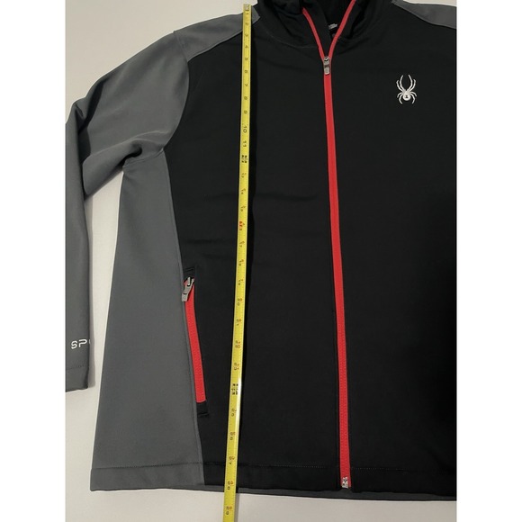 Spyder Men's Transform Hooded Soft Shell Jacket HydroWEB Windbreaker Grey LARGE - Picture 5 of 7